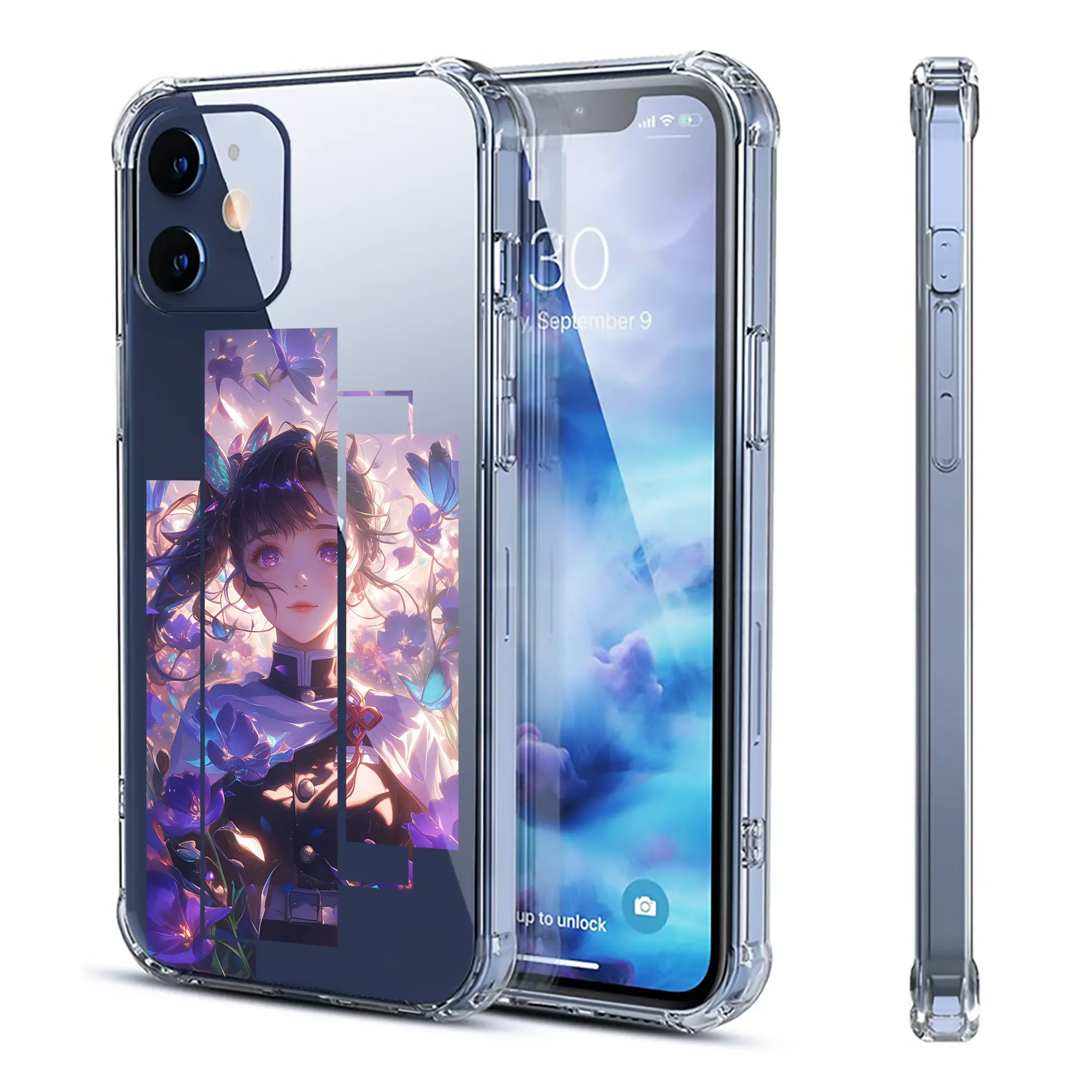 鬼滅の刃 グッズ,栗花落 カナヲ - IPhone 12シリーズ対応 ・ 透明スマホケース ・ クリアソフトケース ・ TPU素材 ・ 耐衝撃 ・ 高密着 ・ 防汚 防指紋 ・ 簡単着脱